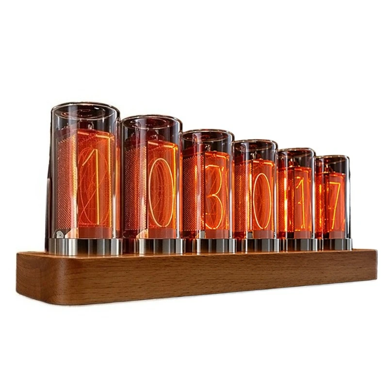 Nixie Glowing Tube Clock Desktop Esports Decoration Proposed Glow Mantel Clocks Decorative Table Clocks LED Digital Ornament