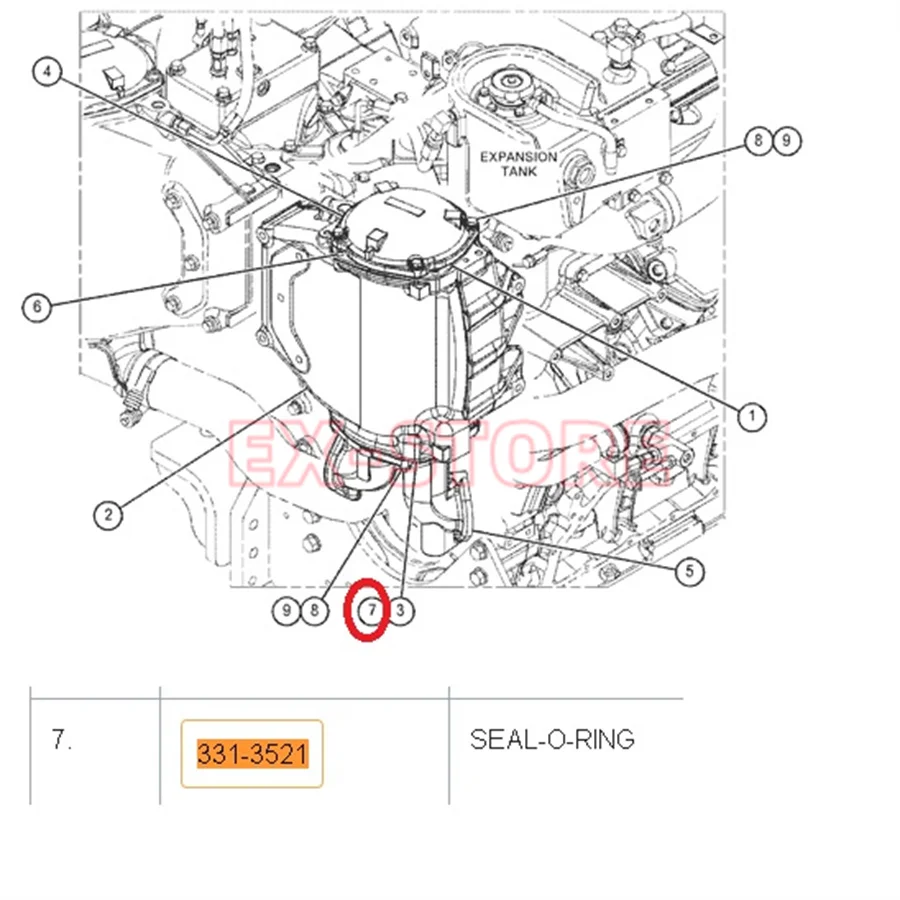 331-3521，CAT Caterpillar SEAL-O-RING for C32 C32 MARINE C18