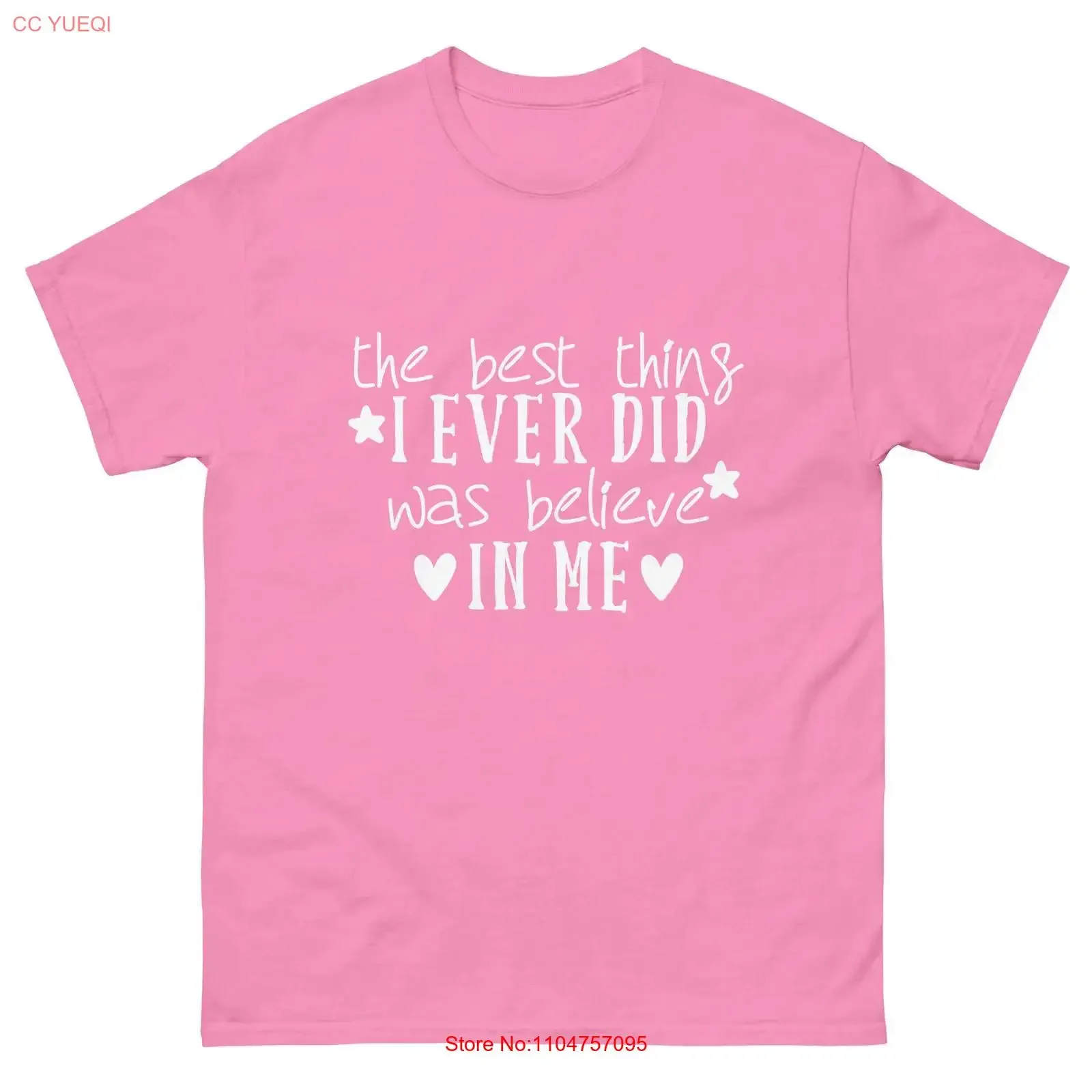 T-shirt sur le thème de l'estime de soi, avec affirmations positives et motivation, pour la santé mentale, style vintage délavé et extensible, pour un usage quotidien, unisexe