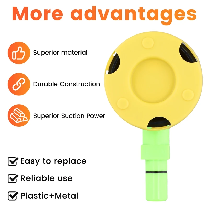 Ventosa de bomba manual de alta resistencia, ventosa cóncava de 3 ", 75Mm, con perno roscado G3/8