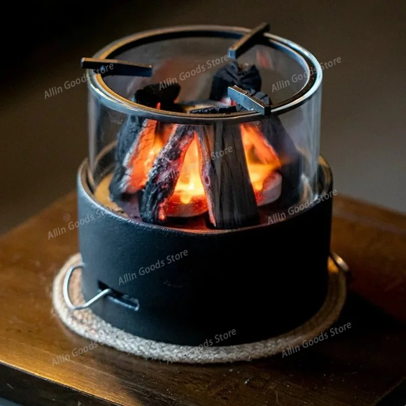 Japanese Style Ceramic Class Tea Warmer Holder Alcohol Burner Stove Household Kettle Stand Baked Milk Jar Carbon Furnace Cafes