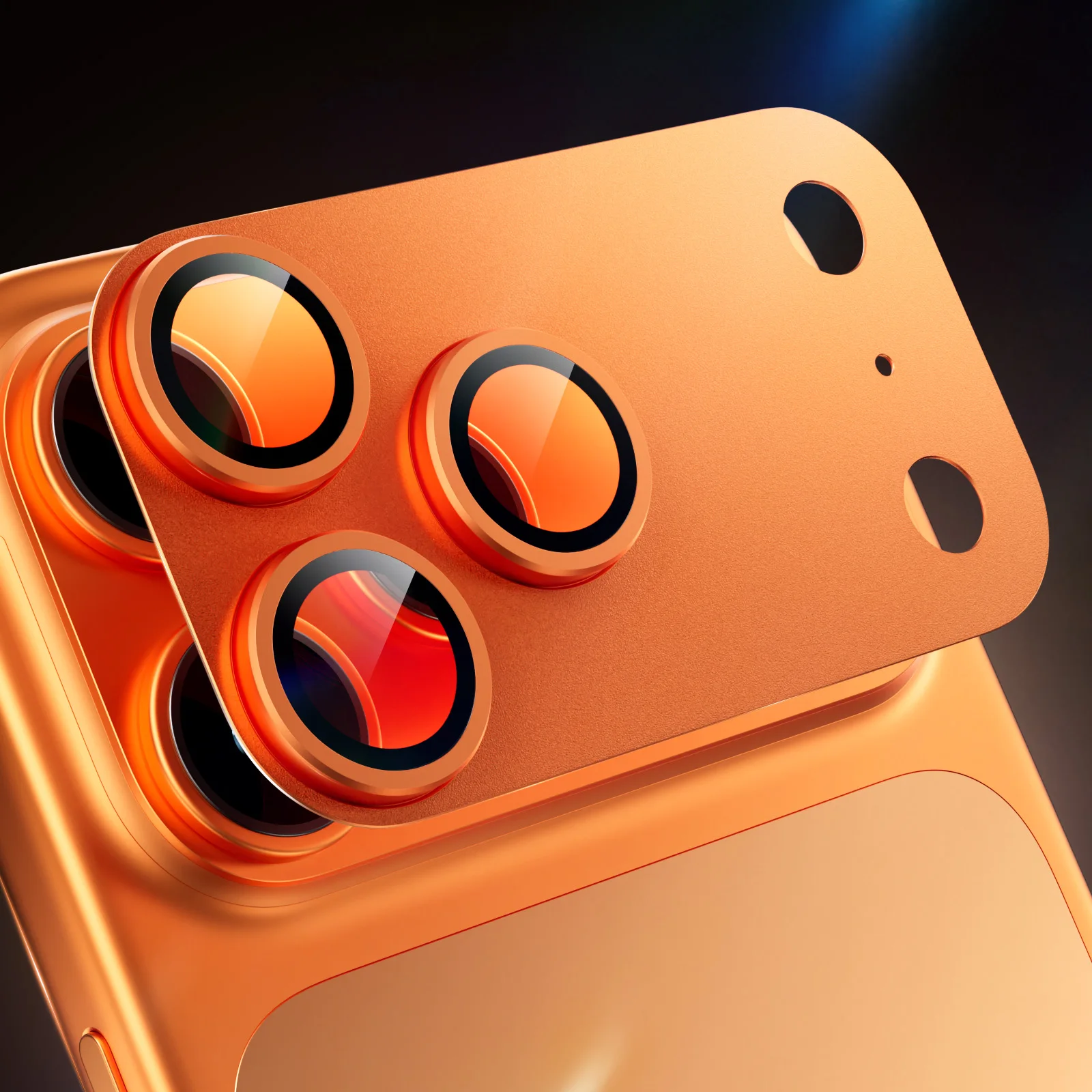 Vidrio templado de cámara de Metal para iPhone 17 Pro Max, cubierta protectora de lente negra de aleación para iPhone 17 Air 17 ProMax 5G, tapa de anillo de lente