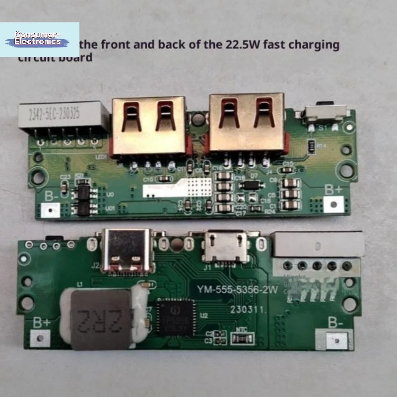 【1Set Quick Charge DIY Power 1260110 Bank Case Electronic Kit PD22.5W Battery Storage Box Accessories】