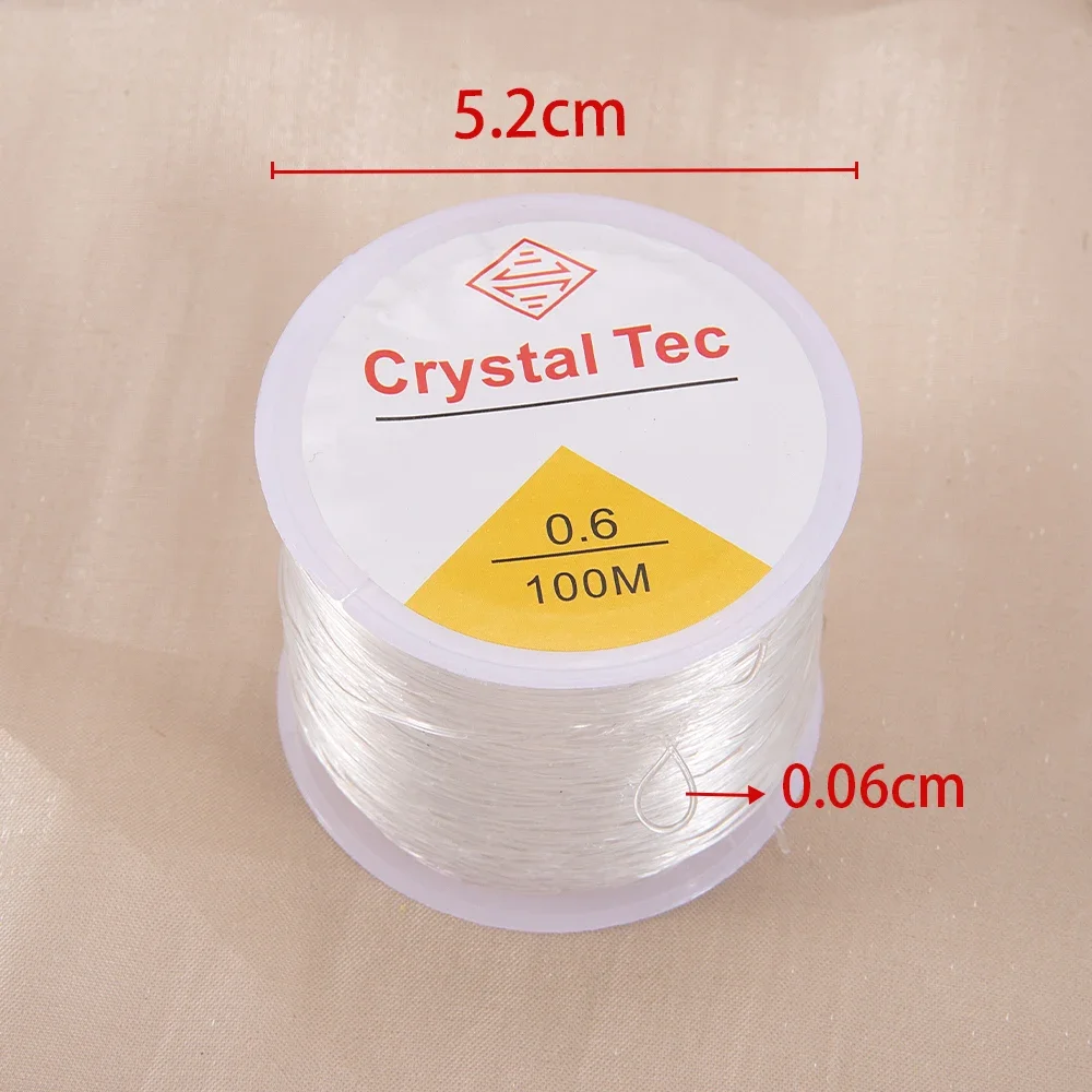 100M di plastica di cristallo fai da te perline corde elastiche linea elastica per gioielli fai da te creazione di filo filo di gioielli filo di