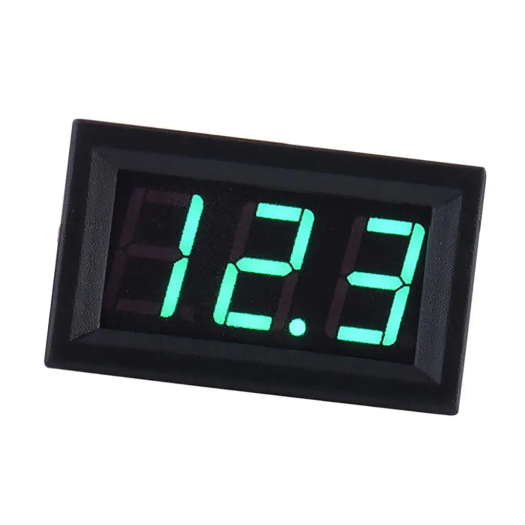 Green LED Volt Gauge Digital Voltage Tester Panel Meter for Car and DIY Electronic Applications
