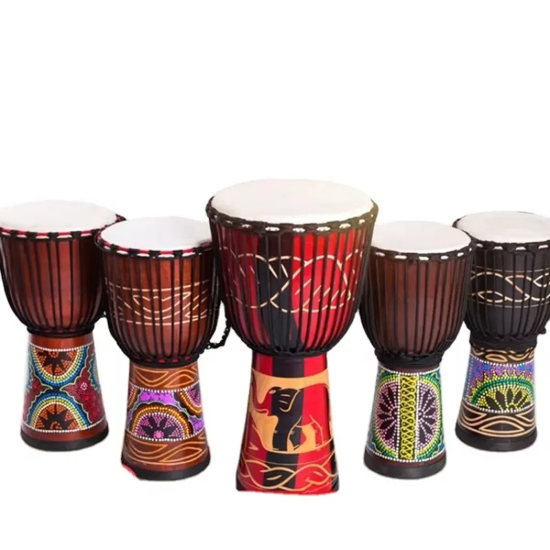 

African Drum Factory Direct Sales 8 Inch 10 Inch 12 Inch Sheepskin Whole Wood Hollowed Tambourine Peach Blossom Heart