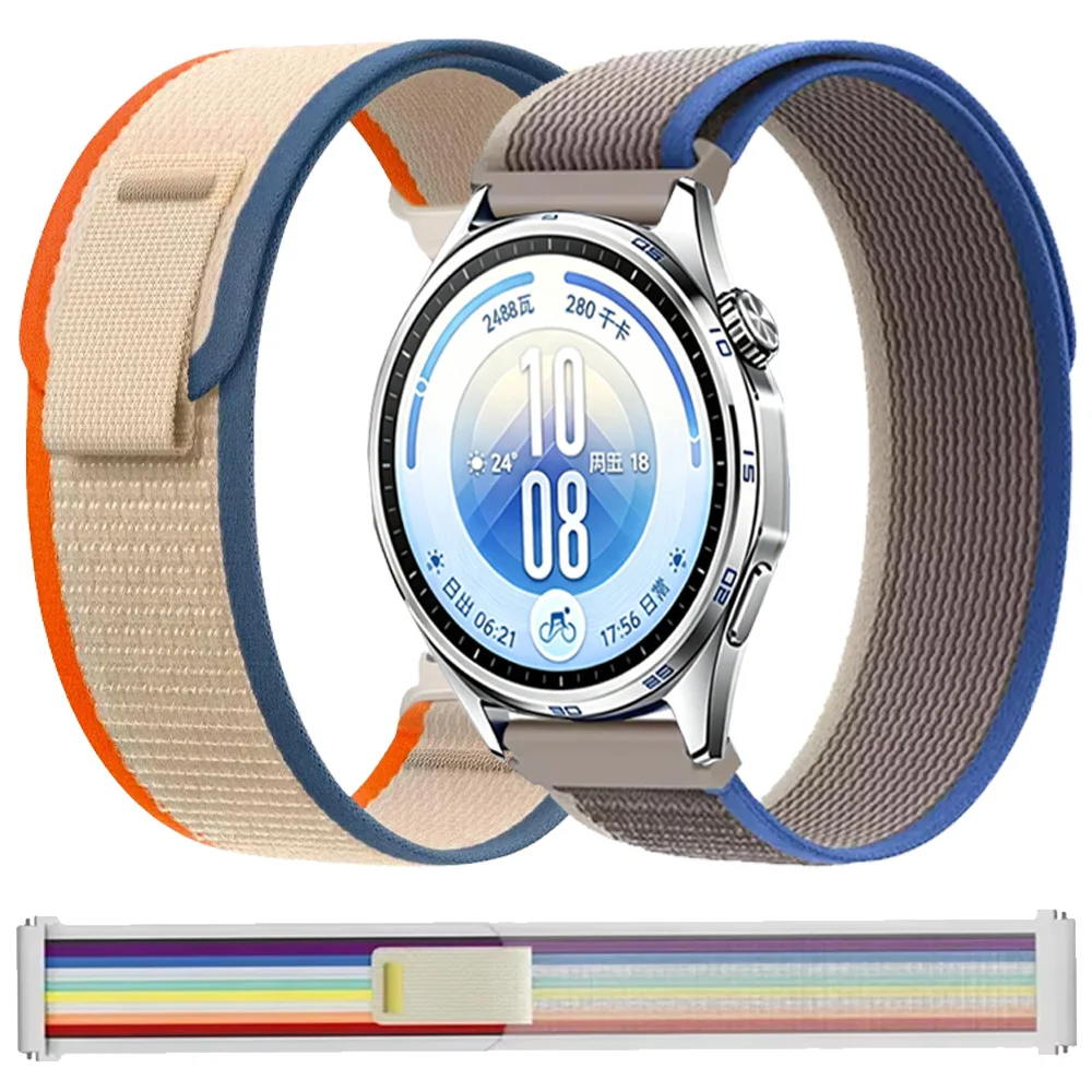 20mm 22mm Trail Nylon Loop Strap For Huawei Watch GT7/GT7 Pro 46mm Sports Watchband For Huawei Watch GT6-5-4 Amazfit Bip Max-6-5