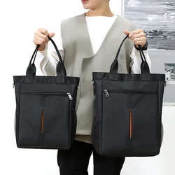 Thickened Large Capacity Vertical Laptop Bag 14 Inch 16 Inch Men's Business Commuter Shoulder Bag Soft Handle Leisure Style