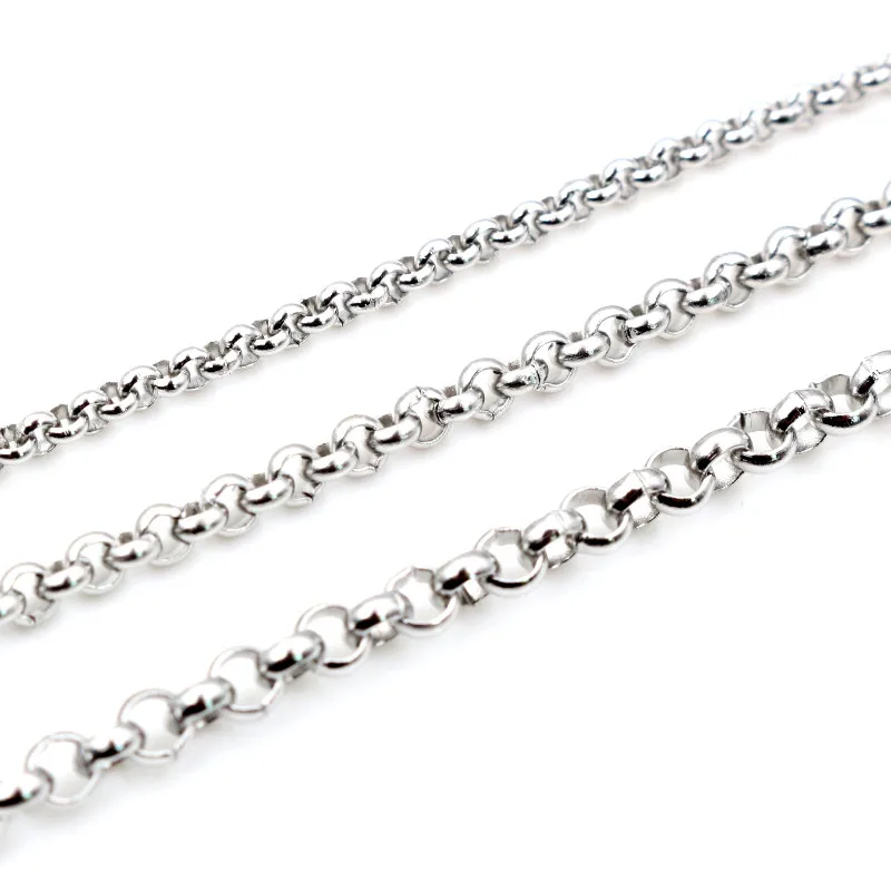 5 Meters Never Fade Stainless Steel Gold Plated BL O Style Necklace Chains For DIY Jewelry Findings Making Materials Handmade