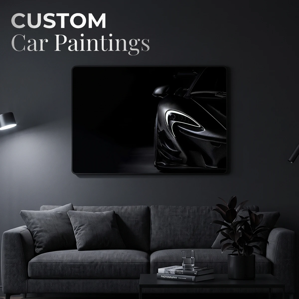 Color-Changing Car Art Pieces Customizable USB Remote Control Garages Bars Rooms Decor