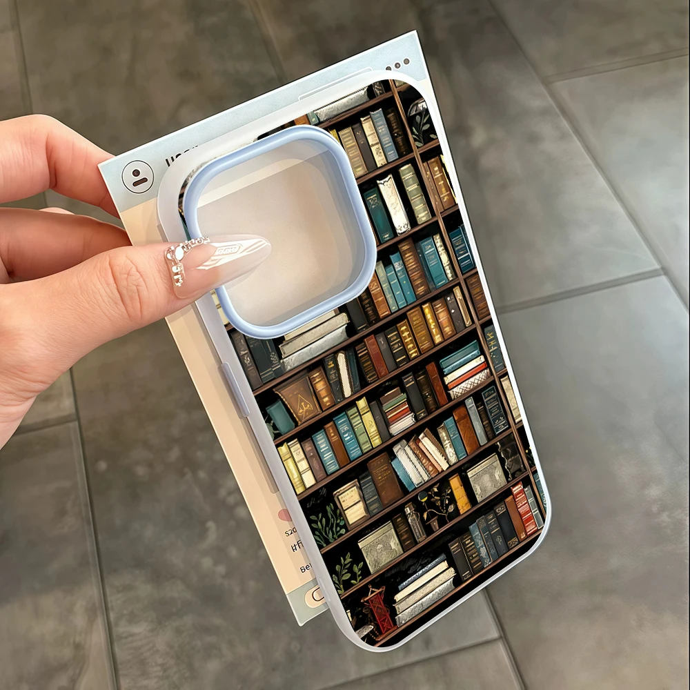 für Xiaomi Redmi Note 14 13 12 11 10 Pro Plus 4G 5G Redmi 14C 13C 15C Retro-Bücherregal-Muster Kunst-Handyhülle Silikon-TPU-Cover – Detail 6