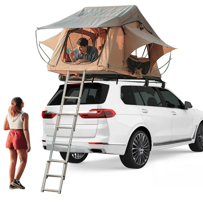Hot Selling Automatic Open Shape Car Roof Tent Self-Driving Tours Four-Season Waterproof Can Fabric Alumi High Quality