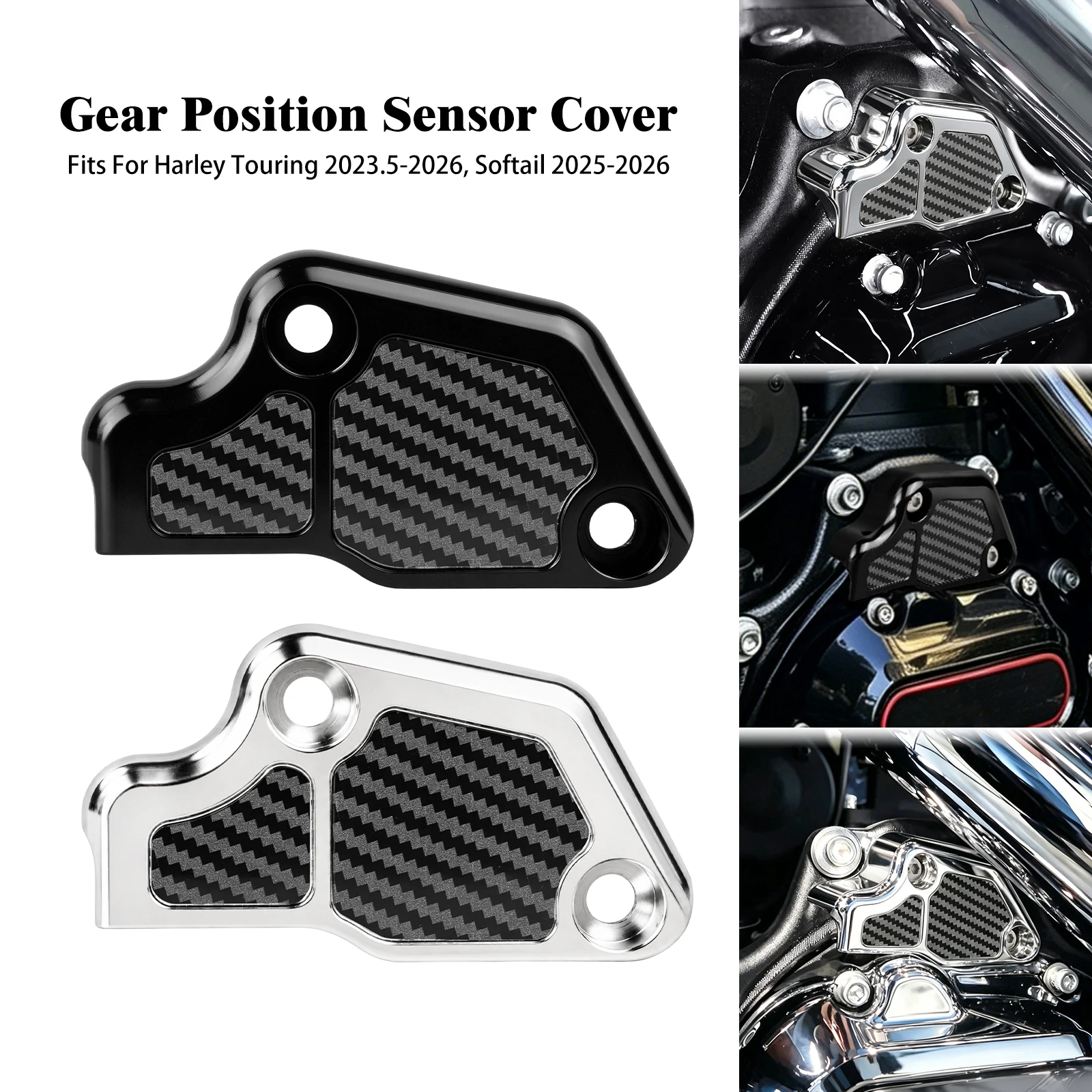 Motorcycle Gear Position Sensor Cover CNC For Harley Touring Street Road Glide 23.5-26 Softail Breakout Fat Boy Low Rider 25-26