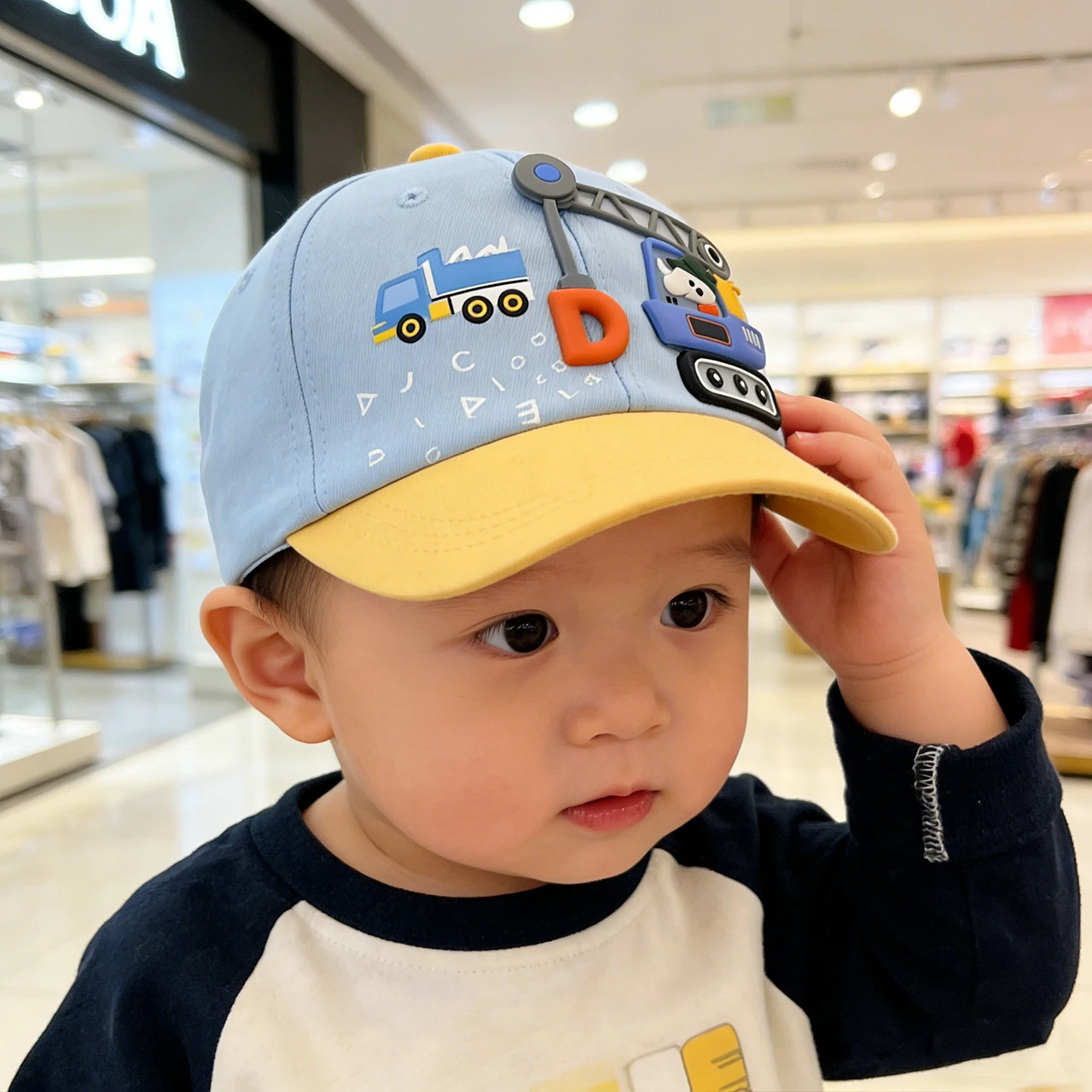 Cartoon Car Children Baseball Hat Fashion Kids Duck Tongue Hats 1-6Year Boys Girls Outdoor Sunshade Visors Cute Baby Peaked Cap