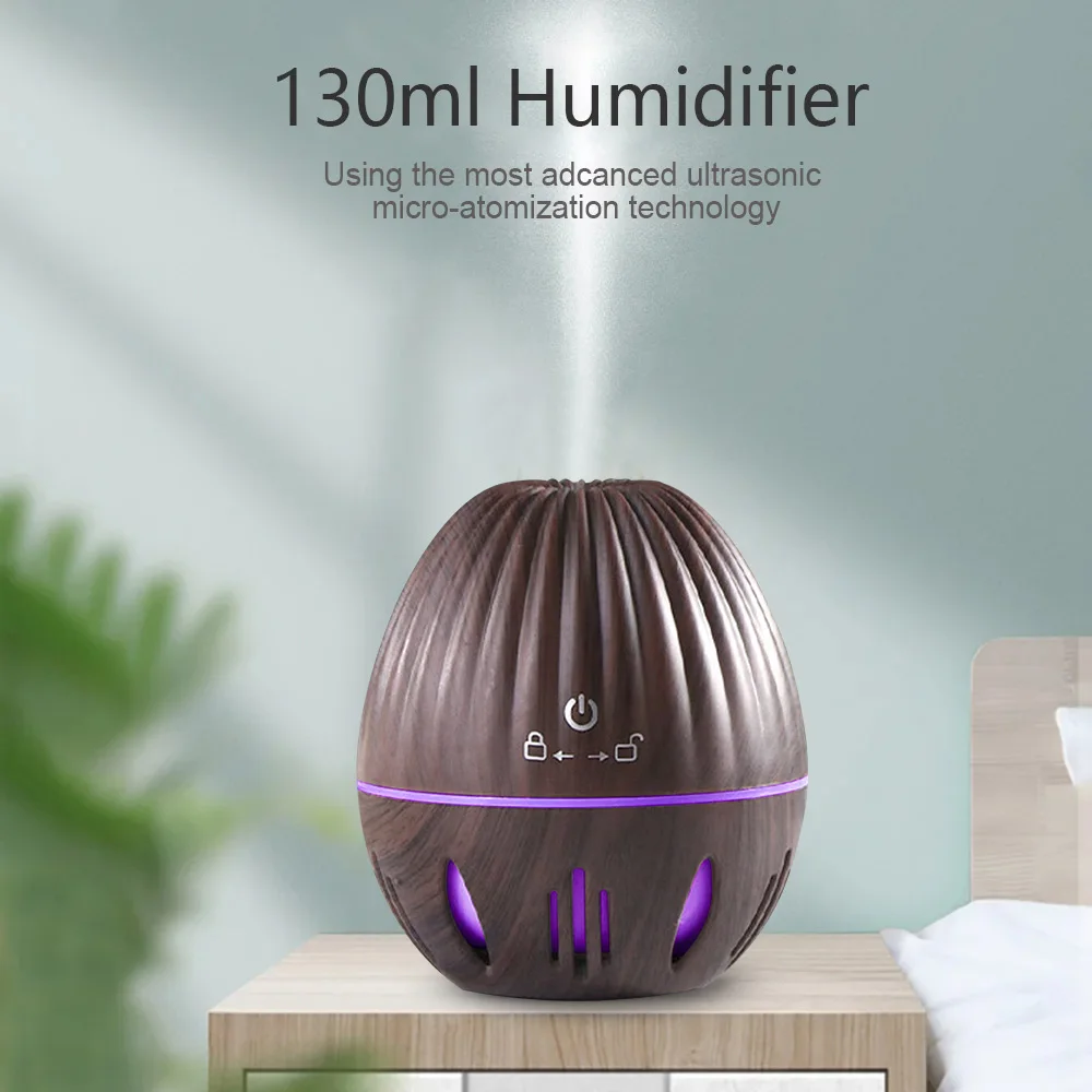 Advanced 7-Mode Light Therapy Humidifier - Auto Shut-Off Protection & Space-Saving 130ml Design