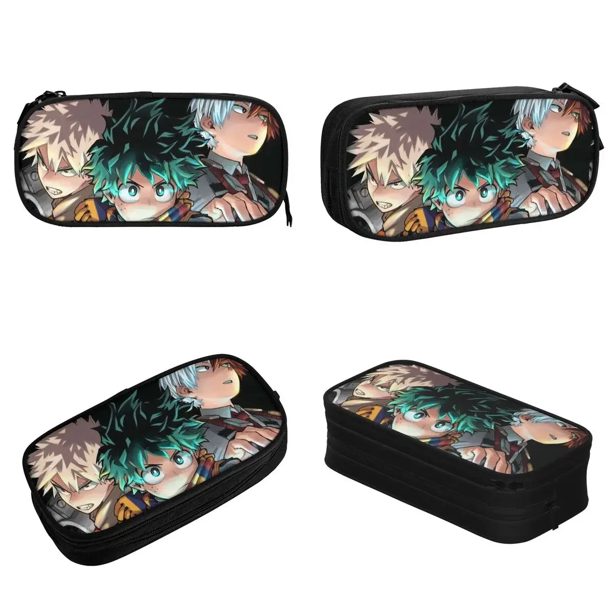 Boku No My Hero Academia Pencil Cases Lovely Win Save Hope Pen Holder Bag Student Large Storage Students School Gift Pencilcases