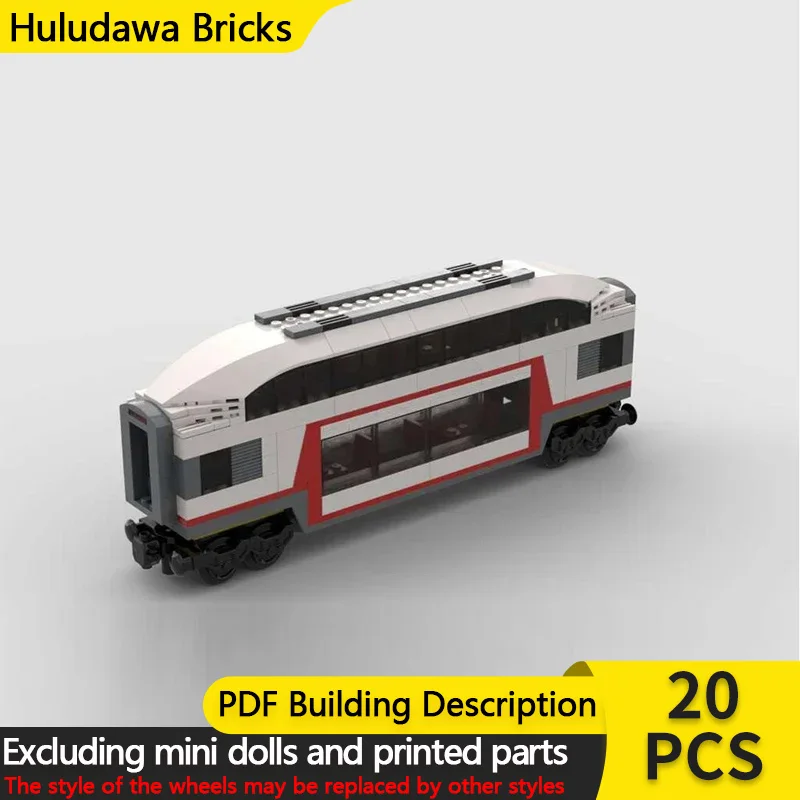 

City Car Model MOC Building Bricks Passenger Train Carriages Modular Technology Assemble Children Suit Toys Gifts Holiday