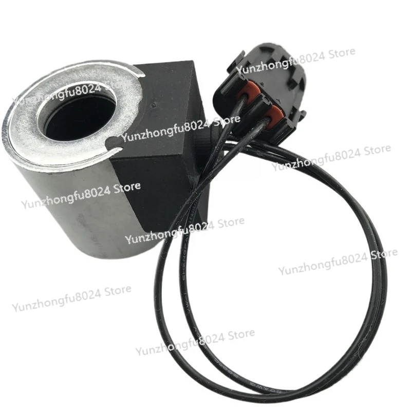 Excavator Fitting Lonking 85 Solenoid Valve Coil Pilot Safety Lock Solenoid Valve Coil Inner Diameter 18mm Height 40mm