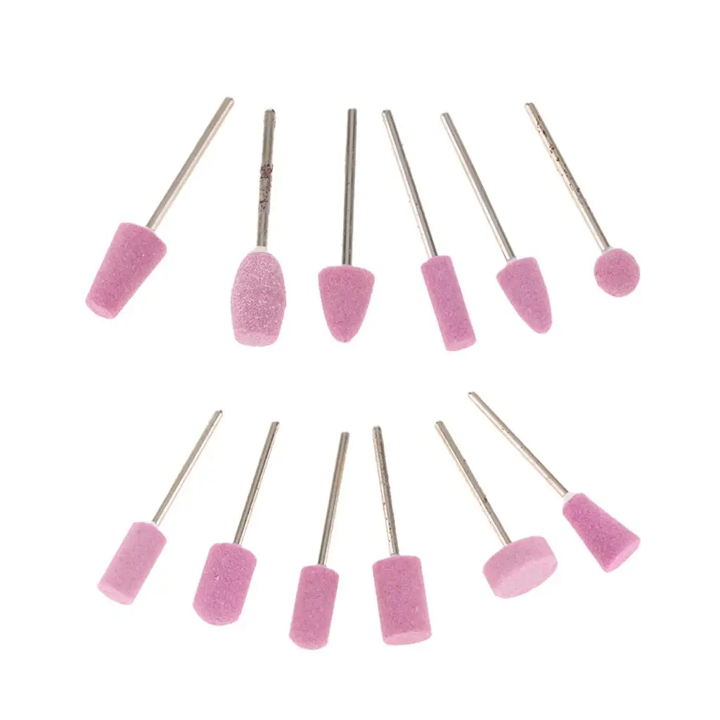 12pcs Nail Burr Grinding Head Burr Attachment Attachment Nail