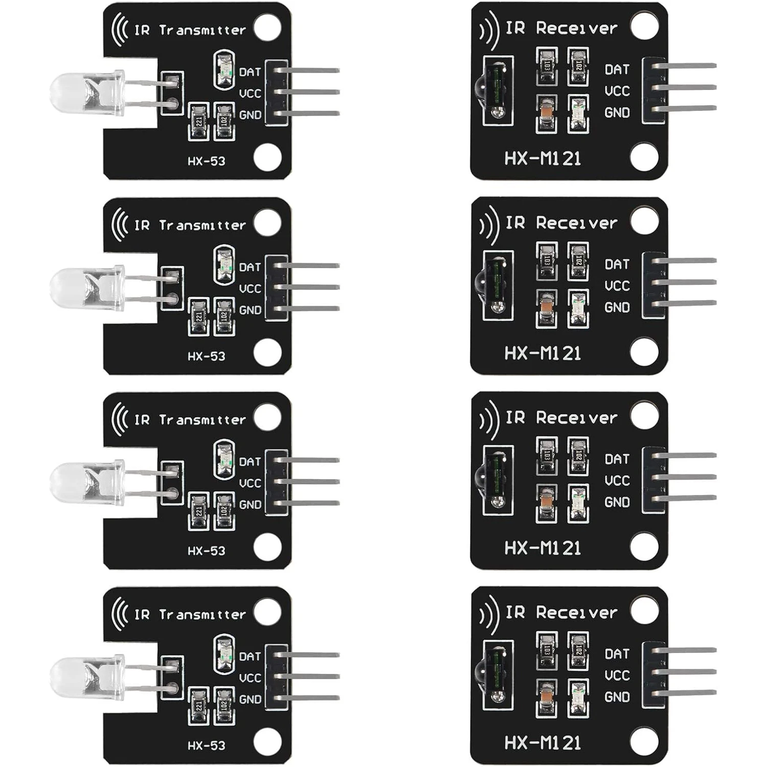 Digital 38khz Ir Receiver Sensor Module + 38khz Ir Transmitter Sensor Module Kit for Electronic Building Block