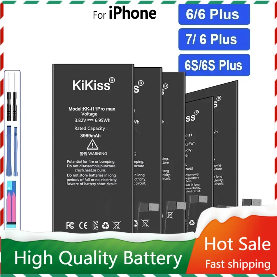 Bateria para apple iphone 6 6s 7 plus 6plus 6splus 7plus capacidade real 1715mah 2915mah baterias de substituição de polímero de lítio