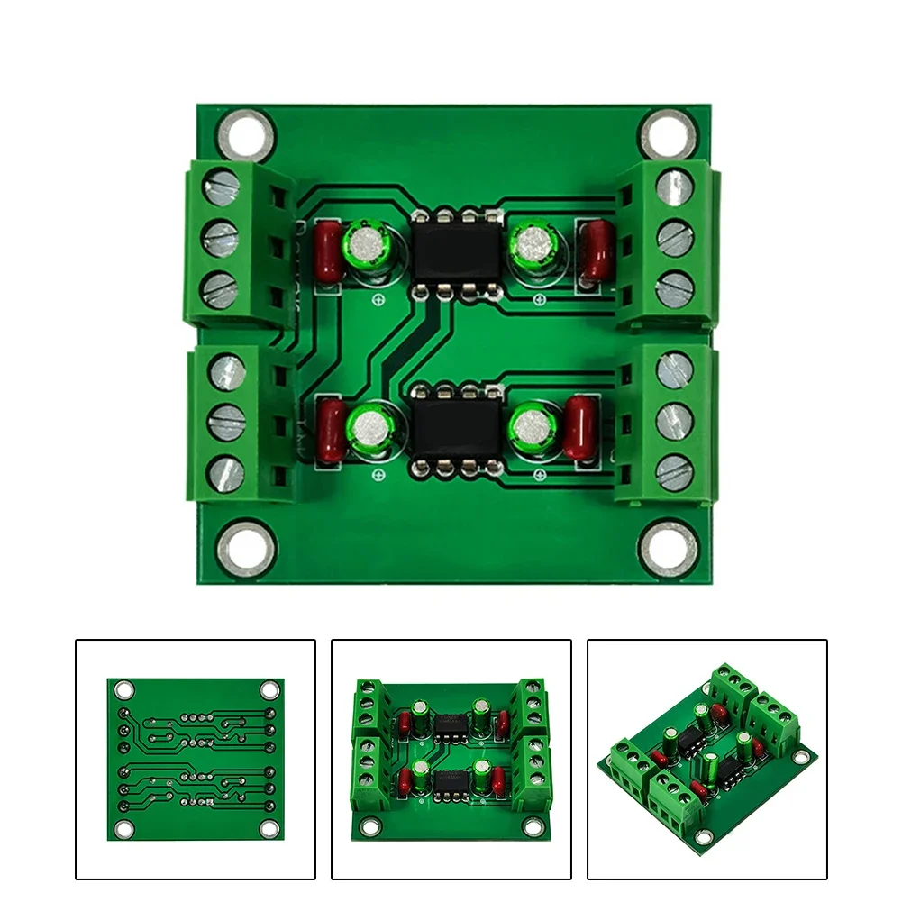 บอร์ดแปลงช่องคู่1ชิ้น DRV134PA บอร์ดประกอบแอมพลิฟายเออร์เพี้ยนต่ำไม่สมดุลต่อความสมดุล