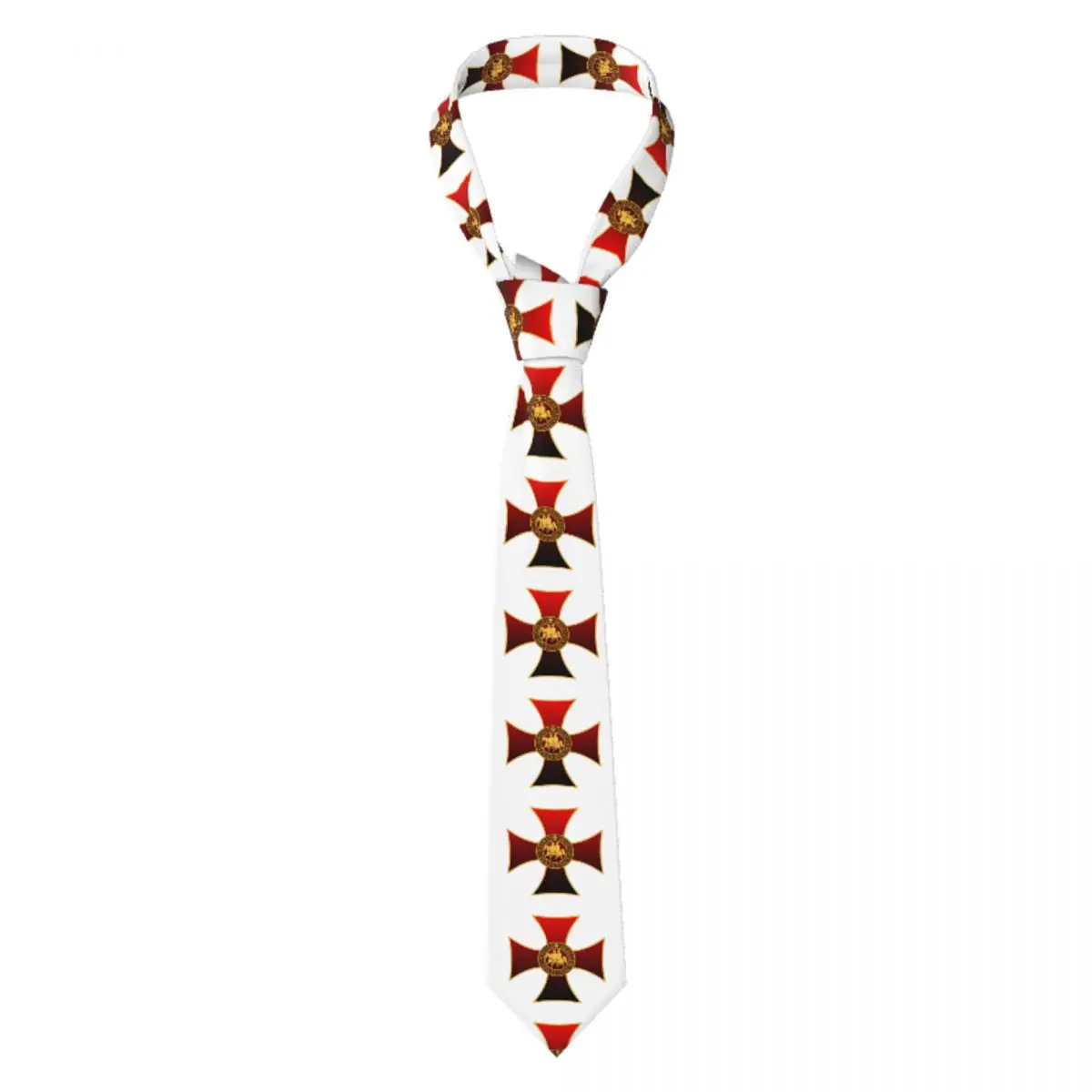 

Пользовательские рыцари тамплиеров печать крест галстук мужские классические средневековые крестоносцы воин шелковые вечерние галстуки