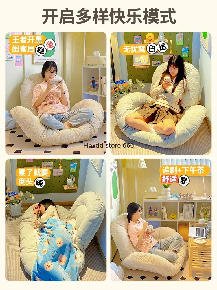 Lazy single tatami bay window back chair Internet celebrity folding small sofa