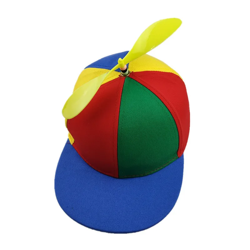 Gorra de béisbol con retales de libélula de bambú para niños, sombrero de béisbol colorido, hélice de helicóptero, Snapback, 2022