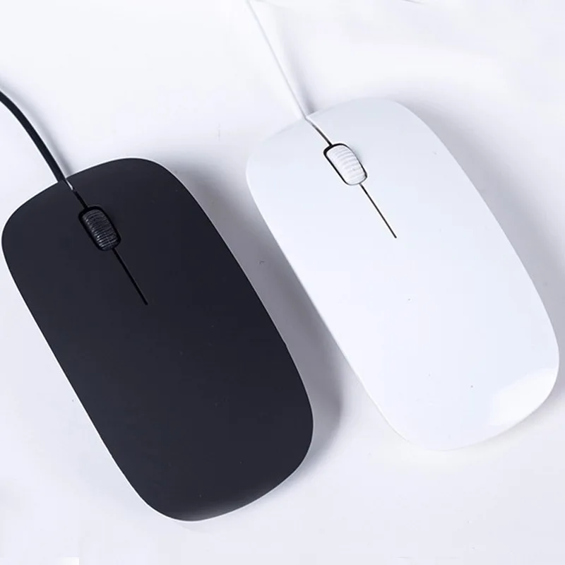 

USB Wired Optical Mouse for Apple Desktop Computer Notebook Frosted Cute Mouse 1000DPI Office Dedicated