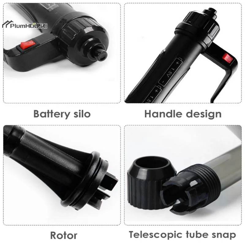220V Powerful Suction Aquarium Electric Syphon Operated Fish Tank Sand Washer Vacuum Gravel Water Changer Siphon