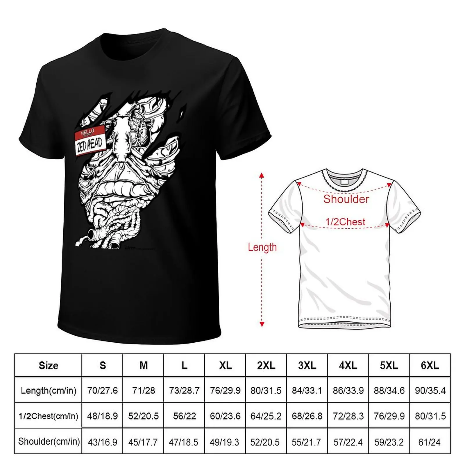 HELLO my name is ZED HEAD (light colors) T-Shirt Breathable Workout Short Sleeve Top