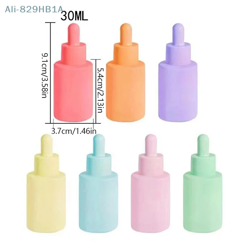 30ml Flat Shoulder Glass Dropper Bottle Small Frosted Glass Essential Oil Bottle Dropper Serum Oil Bottle