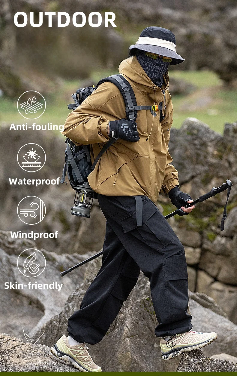 Paratrooper Pants Men's Outdoor Sports Mountain System Work Pants Couple's Casual Machete Pants Windproof Waterproof Breathable