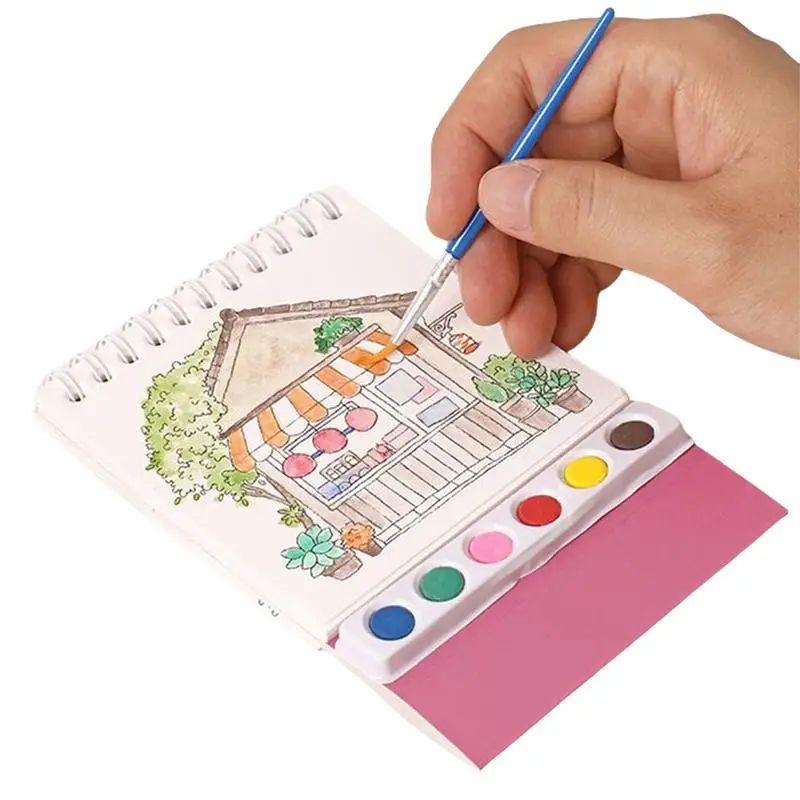 Kleurboek 20-pagina's draagbaar aquarel kleurboek kleuterschool gekleurde graffiti verlichting notitie prentenboek