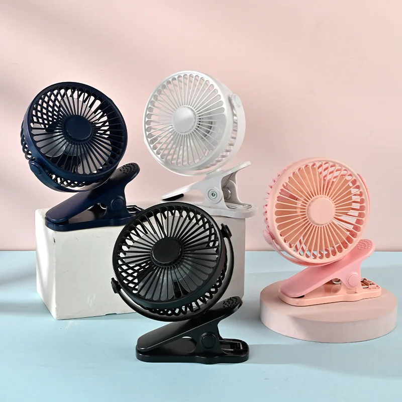 Ventilateur de table aste USB portable, mini ventilateur électrique à clip réglable pour dortoir étudiant