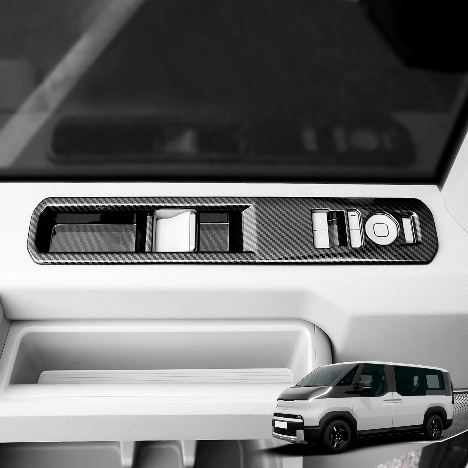 

2pcs For Kia PV5 2025-2026 Window Switch Cover Door Armrest Panel Protector Interior Trim Decoration