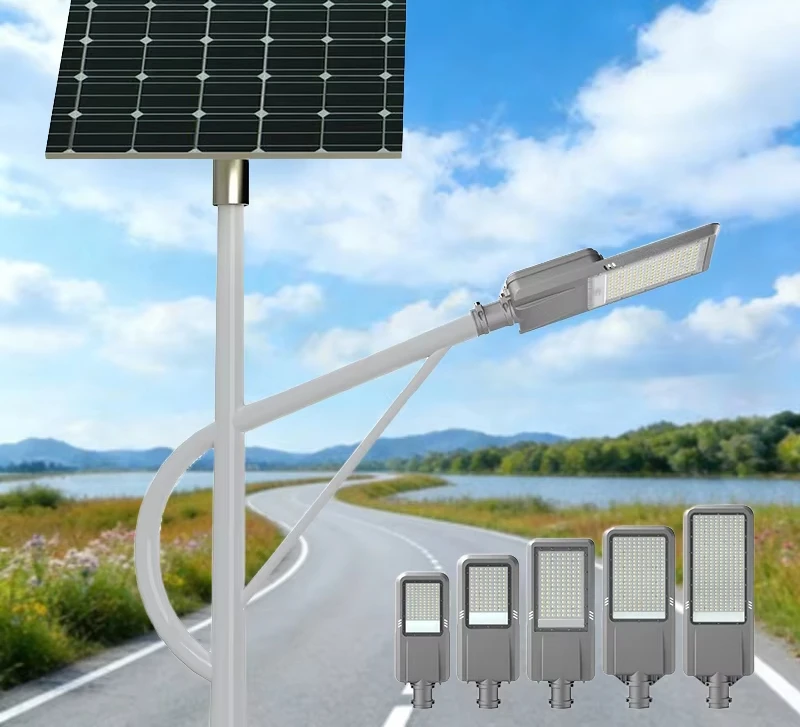 

Солнечный уличный светодиодный светильник с интегрированной батареей и опорой, водонепроницаемый, с функцией разделения света и силовой линии.