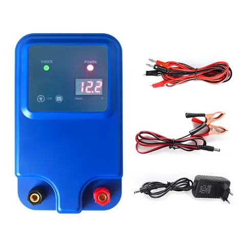 12V 10KM इलेक्ट्रिक बाड़ एनर्जाइज़र पशुओं के लिए मवेशी भेड़ मुर्गी फार्म पशुधन पल्स डिवाइस इलेक्ट्रिक शेफर्ड उपकरण किट 8 best sales इलेक्ट्रिक शेफर्ड - №3