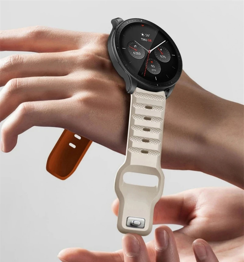 Silicone Strap For Amazfit GTR 4 3 2e 47MM Watchband 20 22mm Sport Bracelet Correa For Amazfit GTS 2 3 4 4mini Bip 3 3 Pro Band