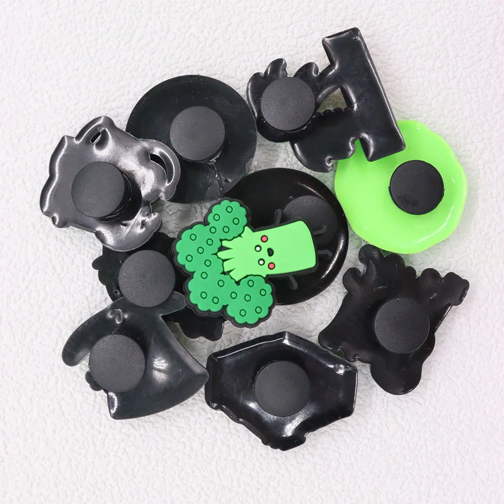 1-10Pcs Green Turtle Broccoli Kids Shoes Accessories Blue Guitar Crab Shark Garden Sandals Shoe Buckle Decorations