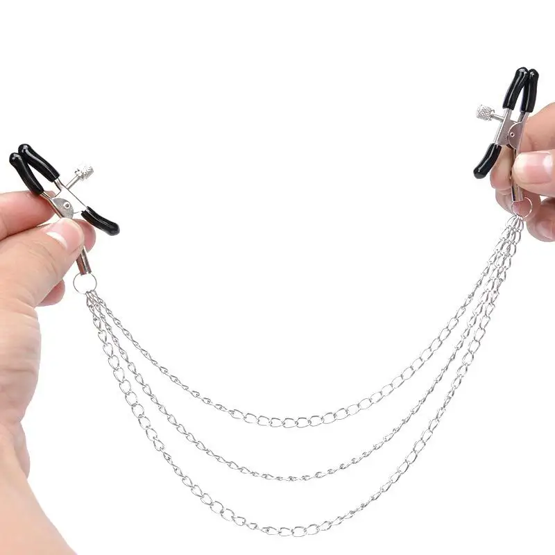Multiple Colors Nipple Clip With Chain Stimulator Accessories Clitoris Clamps Slave Adult Games Body Clamps Bondage Nipple - view 3