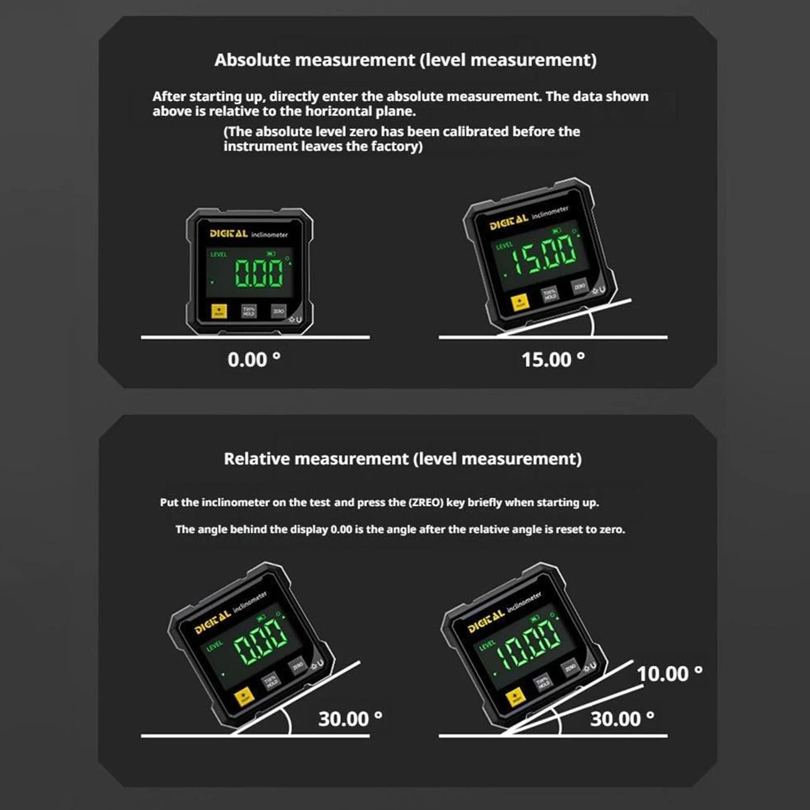 مقياس الميل المنقلة الرقمي مع مسطرة قياس زاوية الليزر الإلكترونية 360 درجة صندوق مستوى مكتشف الزوايا الرقمية المغناطيسي #5