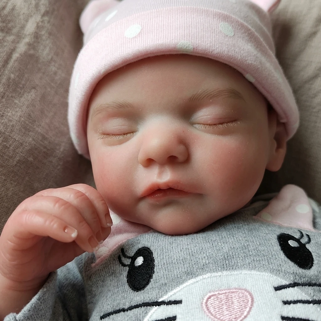 18 Inch Full Silicone Reborn Baby Doll Sam  Lifelike Real Touch Washable Newborn Doll Collectible Toy Gift view 3