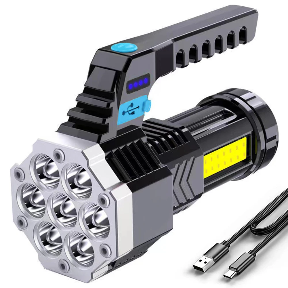 IPX 4 Waterproof Flashlight Portable Multi-Function Light Camping Torch USB Charging LED Work Light for Camping Car Repairing