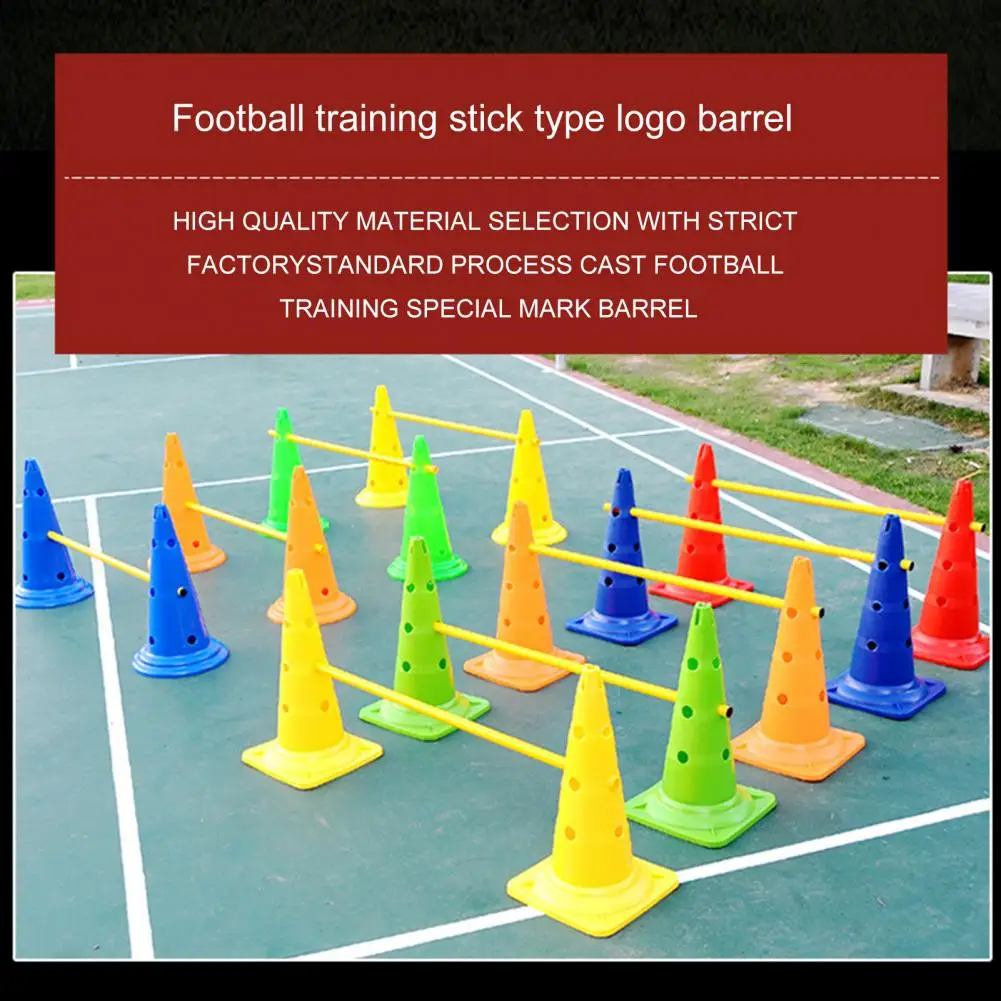 Durable Sports Cone Hole Design Bright Color Eye-catching Smooth Edge Soccer Barrier Cone  Training Cone Sports Marker