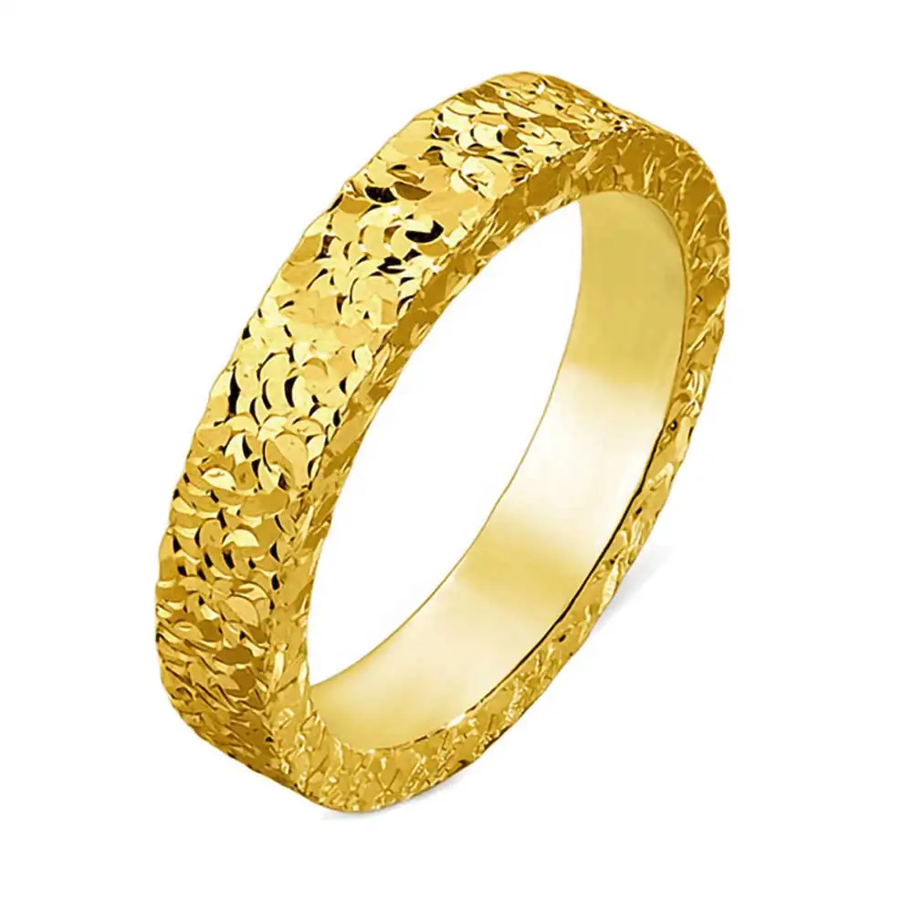 Stainless Steel 4mm Broken Ice Ring for Women 5 6 7 8 9 10 Gold Color Bling Wedding Band Finger Jewelry Gifts for Girlfriend