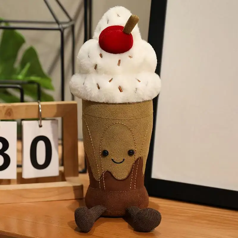 

Jellycat новая забавная кукла с шоколадным молочным коктейлем, мягкая плюшевая игрушка, кукла с героями мультфильмов, аниме, милая подушка, детская кукла в подарок на день рождения