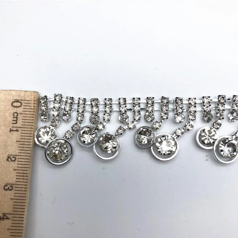 10Yards Rhinestone Chain Trimming Claw Chain Jewelry Crafts DIY Tassel Fringe Crystal Tape Sewing