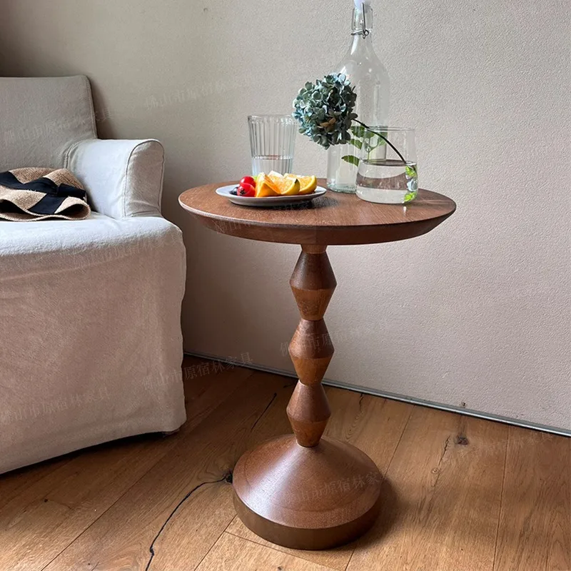 Building block few solid wood retro designer small edge few afternoon tea table wooden surprise quiet wind small round few desig